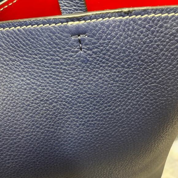 Tory Burch Perforated Leather Logo Tote Bag - Picture 10 of 12